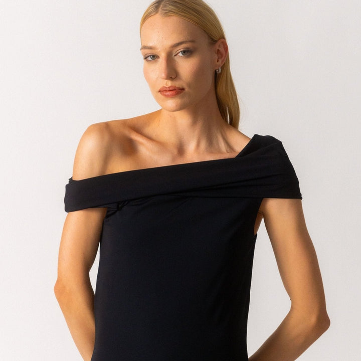 Róhe Black Off-The-Shoulder Maxi Dress