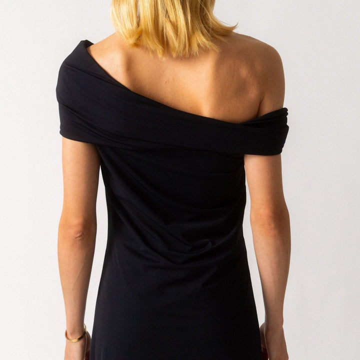 Róhe Black Off-The-Shoulder Maxi Dress